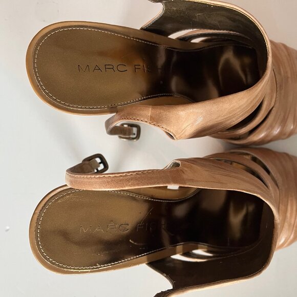 MARC FISHER Tan Leather Heels - Picture 2 of 6